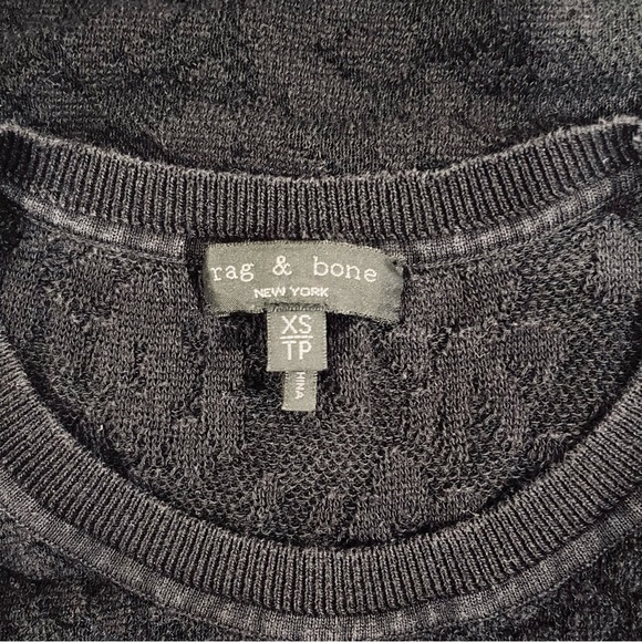 Rag and Bone black lace semi-sheer fitted tee | XS - Picture 3 of 3